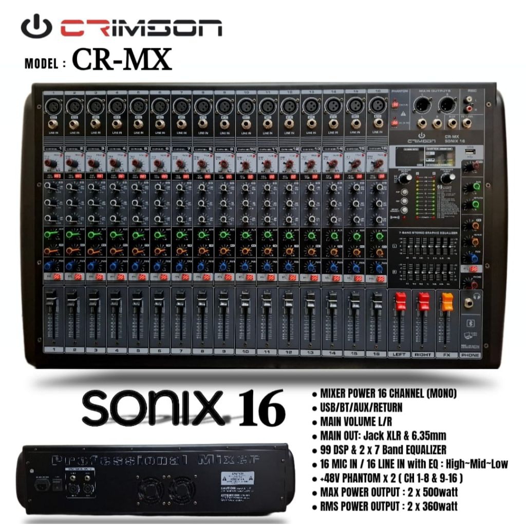 MIXER AUDIO CRIMSON CR-MX SONIX 16