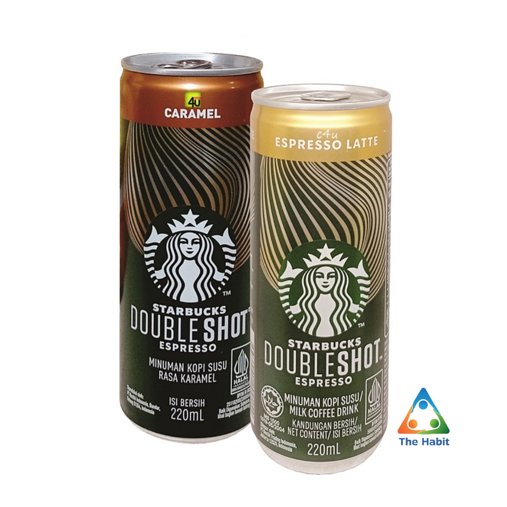 

(The Habit) Starbucks Doubleshot Espresso Latte 220ml / Doubleshot Espresso Caramel 220ml / Coffe Drink / Doubleshot Espresso / Kopi Espresso
