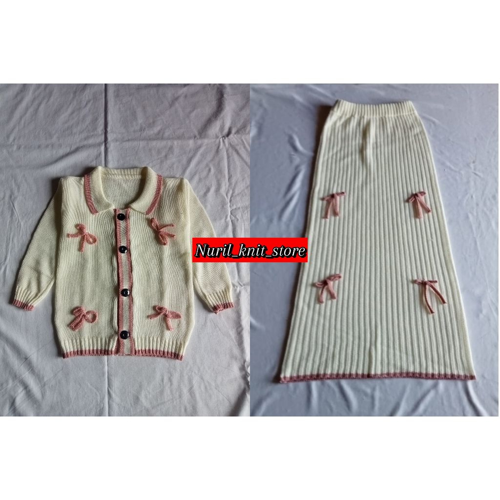 Setelan Tica Rajut Anak - Setelan Rajut Anak Perempuan - Setelan anak - Rok Anak Perempuan - Sweater