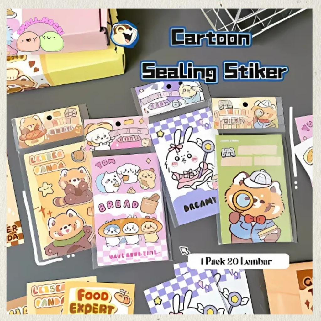 

1 Pack Stiker Persegi Karakter Capybara Stiker Segel Serbaguna Best Seller SP18