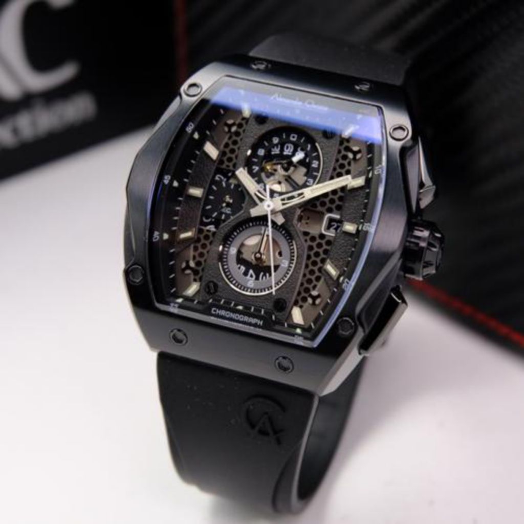 JAM TANGAN PRIA ALEXANDRE CHRISTIE AC 6608 AC6608 BLACK  ORIGINAL
