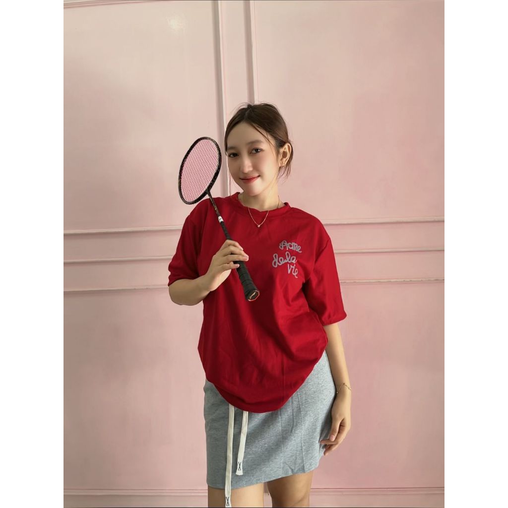 Jimiso-520ST/One set wanita santai/ setelan wanita kaos  dan rok celana/ one set wanita buat olahrag