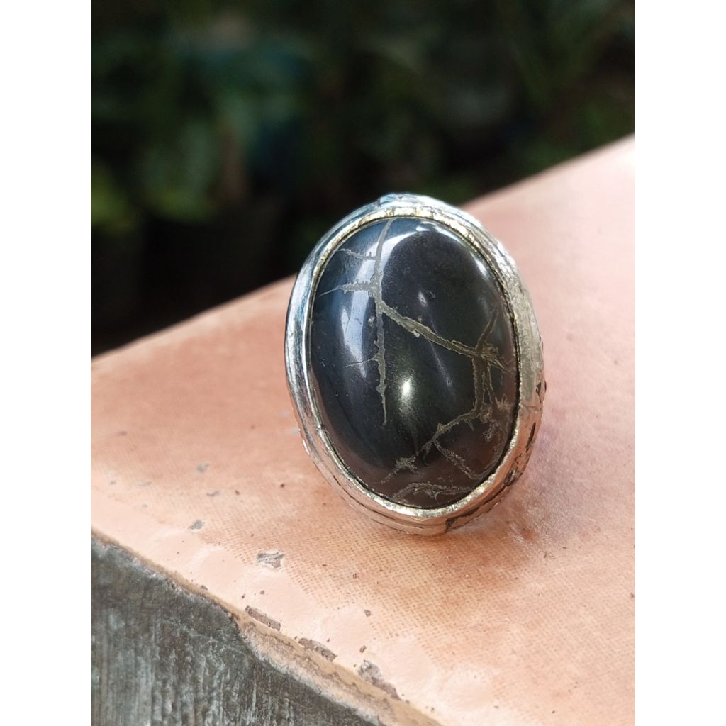 Batu Badar Besi Semeru urat emas Nempel magnet