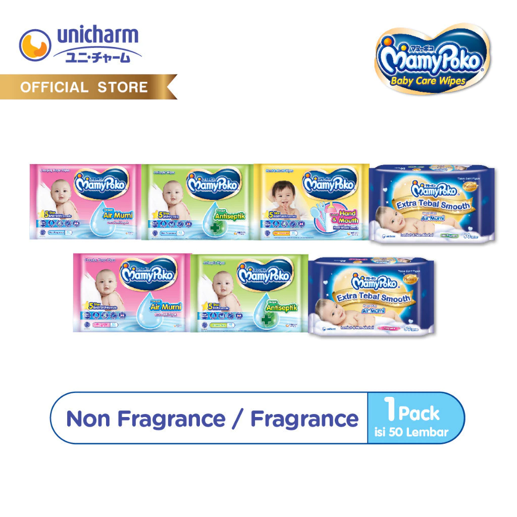 Tisu Basah MamyPoko Wipes / Tissue Mamy Poko Air Murni Antiseptik
