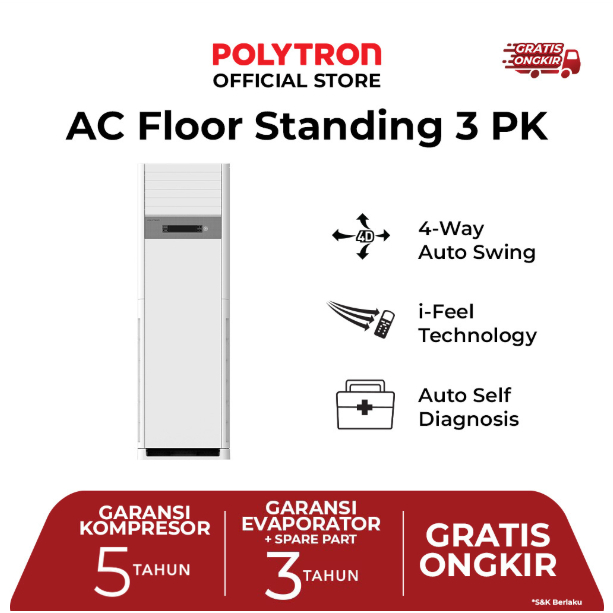 POLYTRON AC Floor Standing PSF-1032 10 PK (3 Phase)