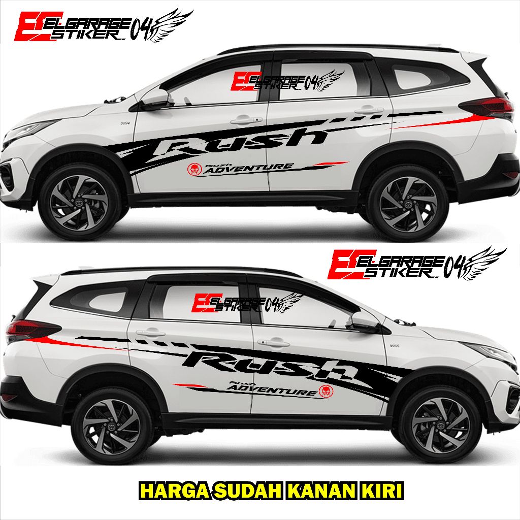 stiker stiker mobil new rush terios stiker cutting body samping mobil new rush terios - elgarage04
