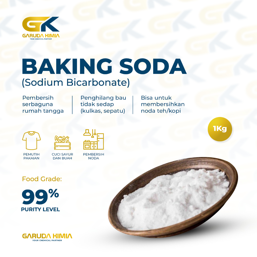 

Baking Soda / Sodium Bicarbonate / Soda Kue / Natrium bikarbonat / Bikarbonat Soda By Garuda Kimia
