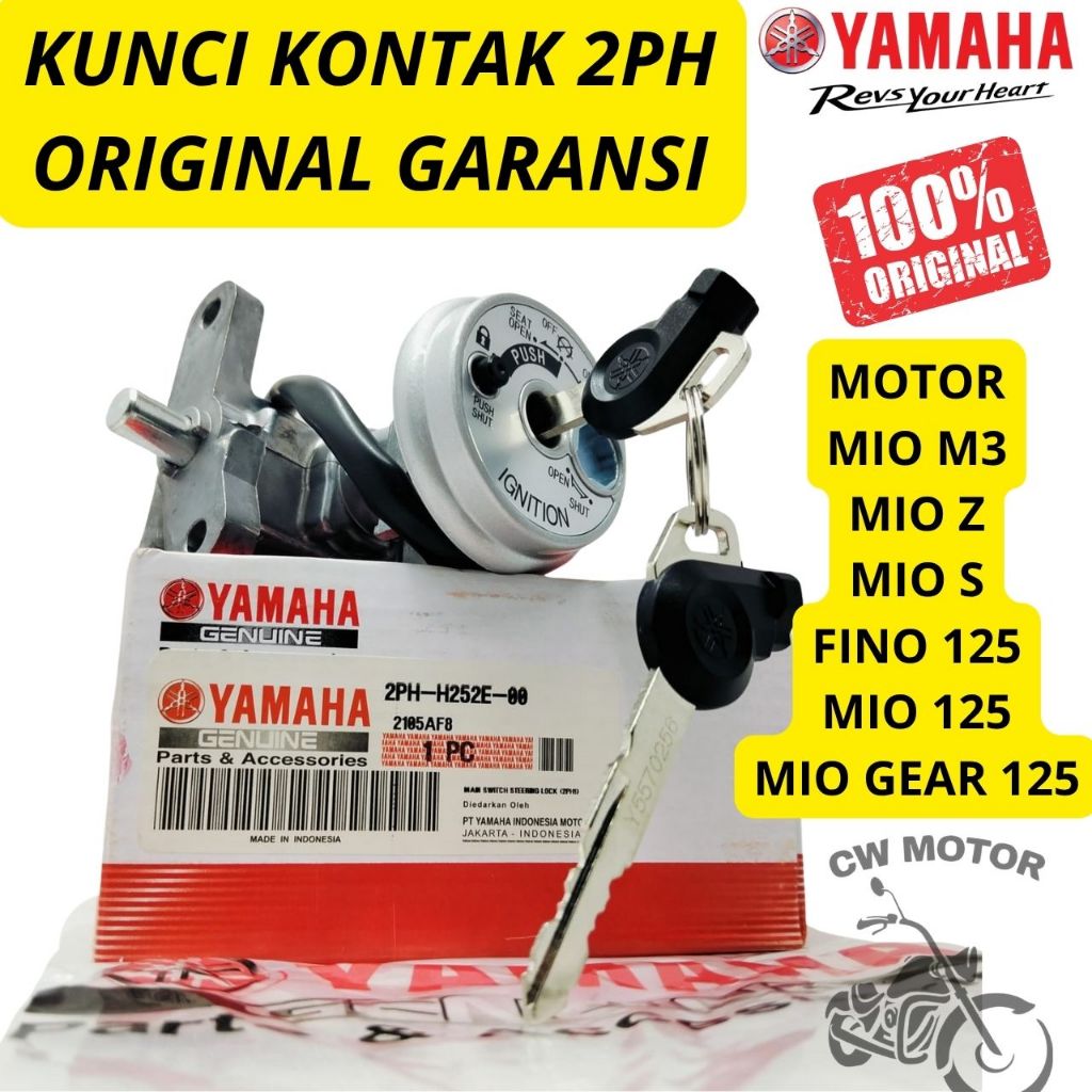 KUNCI KONTAK SET YAMAHA KODE 2PH MOTOR MIO M3 MIO Z MIO S FINO 125 MIO 125 MIO GEAR 125 100%ORIGINAL