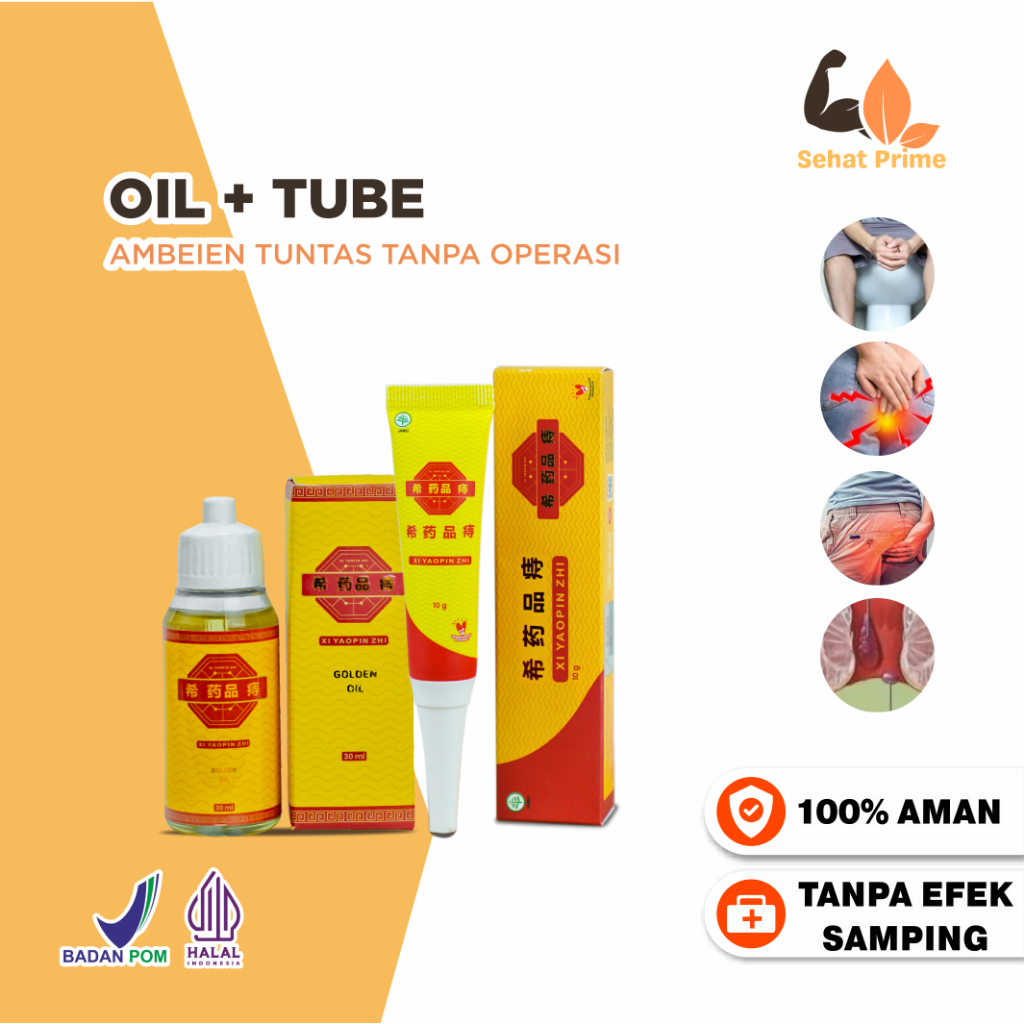 XI YAOPIN ZHI TUBE OIL Obat Oles Wasir Ambeien Berdarah Ampuh Alami Asli Herbal Tradisional Cina HEM