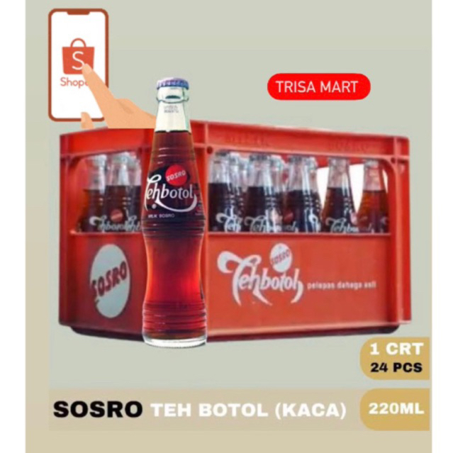 

Teh botol sosro beling + Krat (220ml isi 24 pcs)kirim gojek/shopee instan/grab