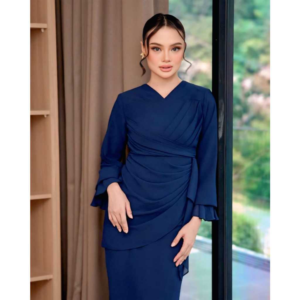 Clara Dress | Dress Ceruty Simple Slimfit Model Terbaru Gaun Pesta Kondangan Atau Acara Fromal
