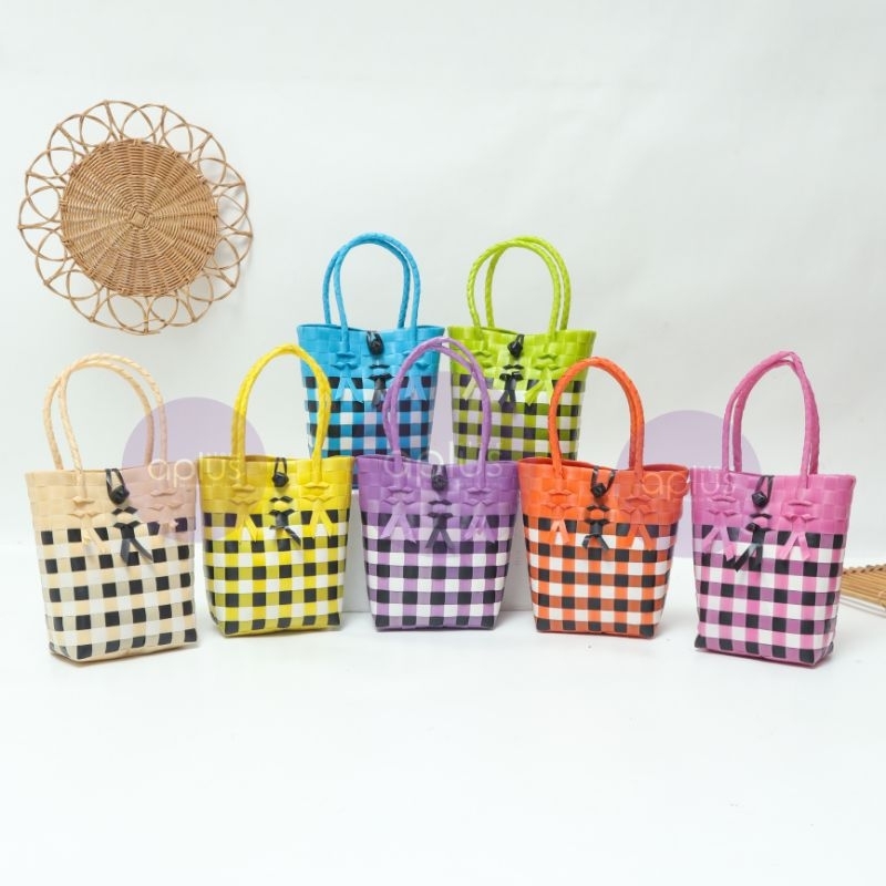 Tas Anyaman Mini Pita XS Kecil Hampers Tas Anyam Souvenir