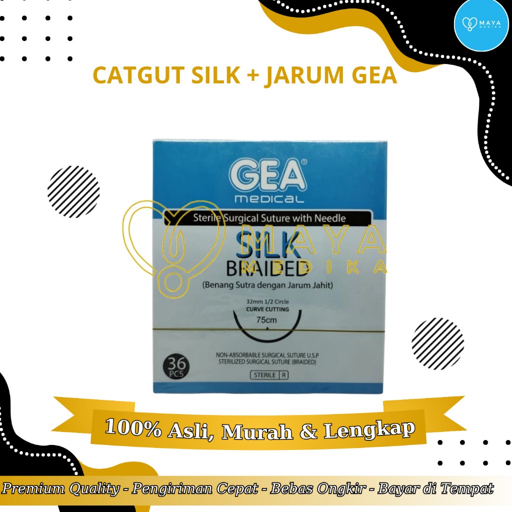 Catgut Silk + Jarum - GEA - BOX