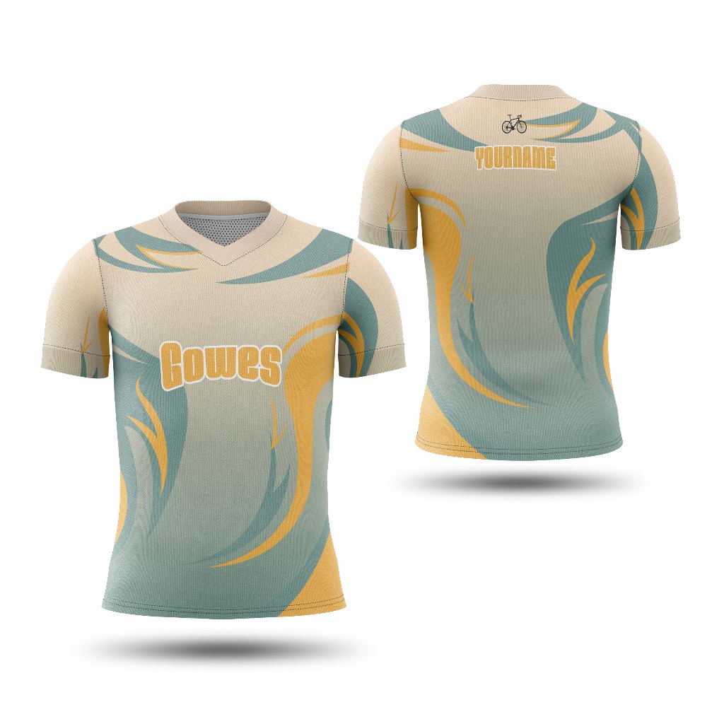 Baju Pria Kaos Jersey Olahraga Gowes sepedah 2025 Bersepedah Art 2  Custom Full Print