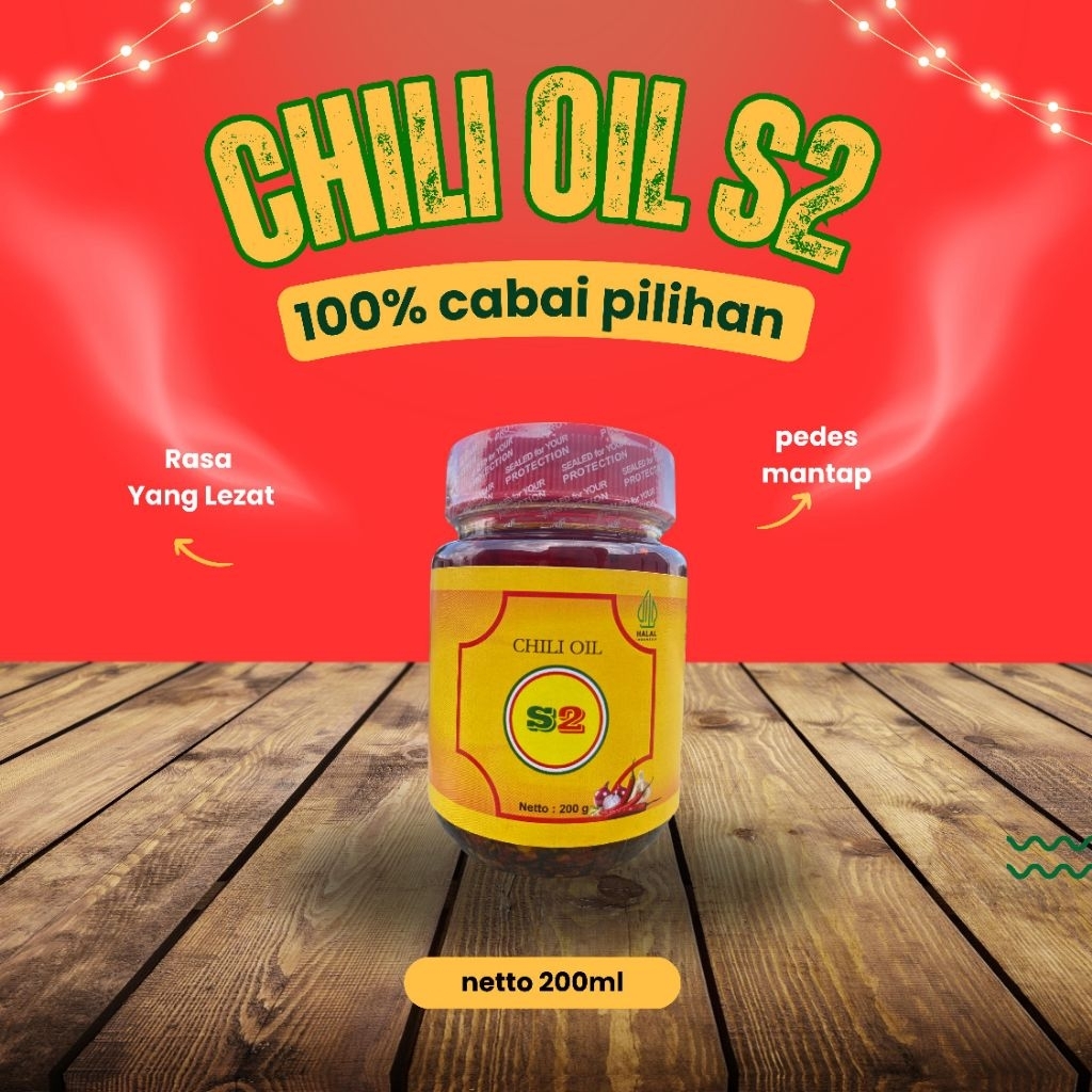 

S2 Chili Oil Enak Gurih Pedas Viral (satuan)