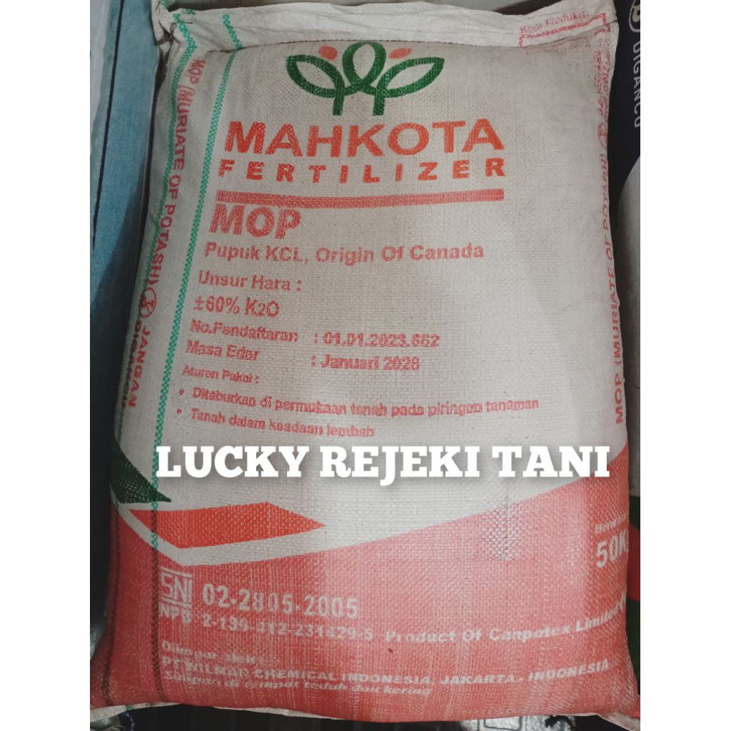 pupuk kcl mahkota 50 kg