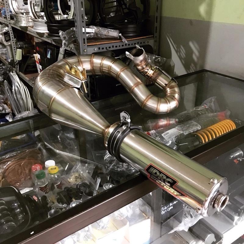 knalpot racing vespa model anaconda DrC victory stainless