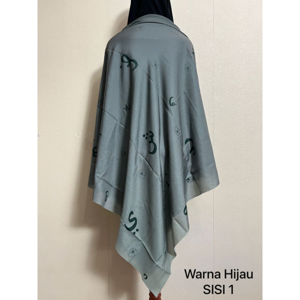 ByNawfahijab/Hijab segi empat syar'i motif/hijab segi empat syar'i motif hijaiyah
