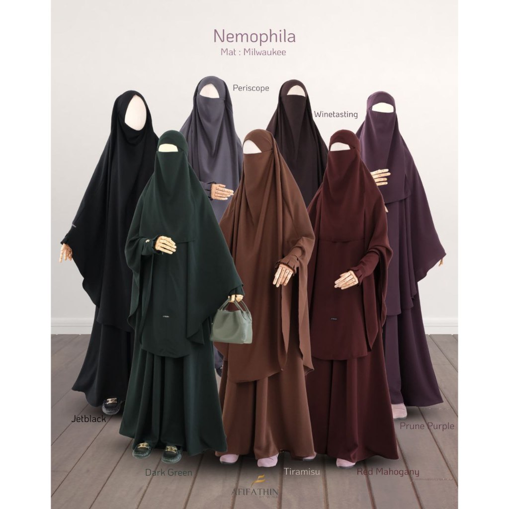 [BISA COD] ABAYA NEMOPHILA MOM & KIDS BY AFIFATHIN | GAMIS SYAR'I