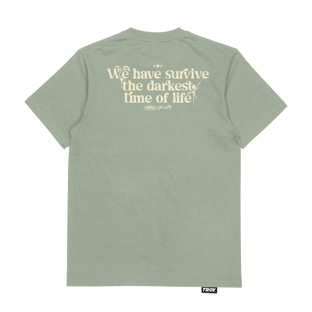 Troy Company T-shirt Sage Green Time Of Life - Kaos Lengan Pendek Kaos Hijau Sage MTD 3158