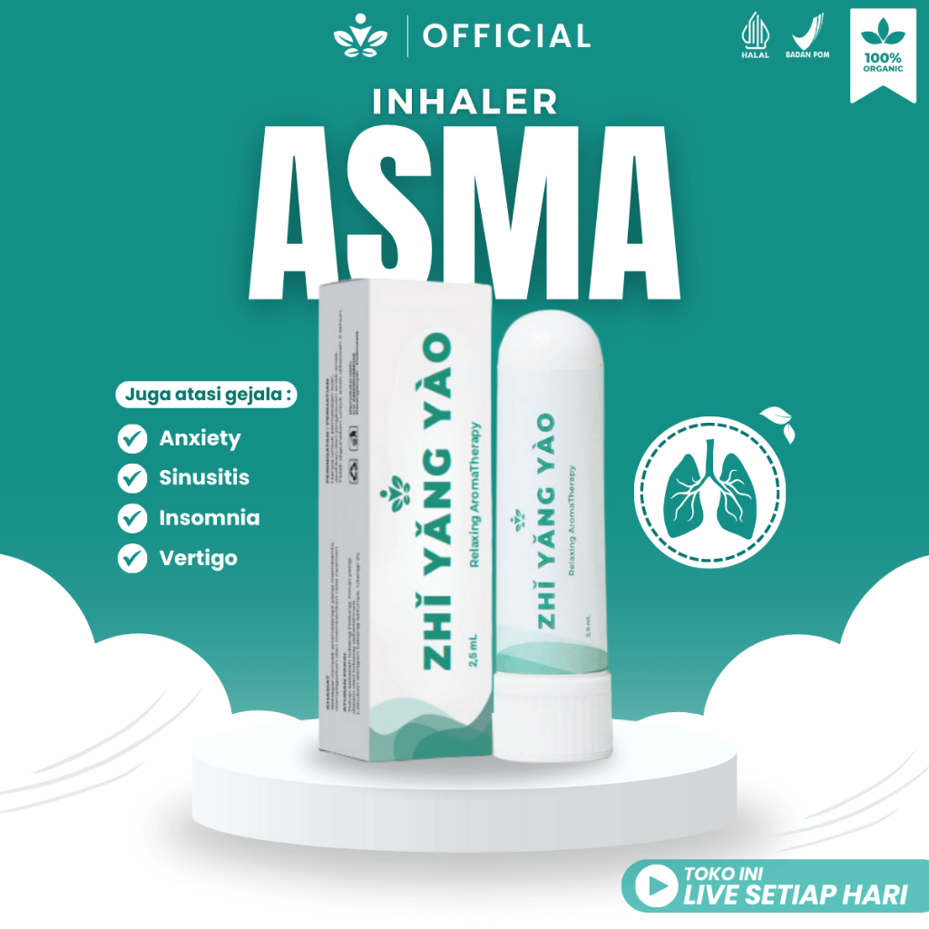 ZHI YANG YAO Inhaler Asma Nafas Sesak Terapi Pernafasan Meredakan Gejala Asma Inhaler Asma Semprot O
