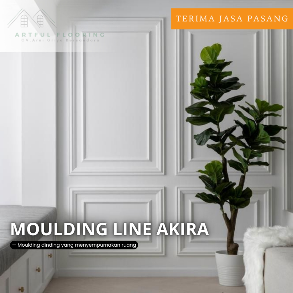 List Wall Moulding PVC LAIV Akira Putih - List Dinding / List Moulding