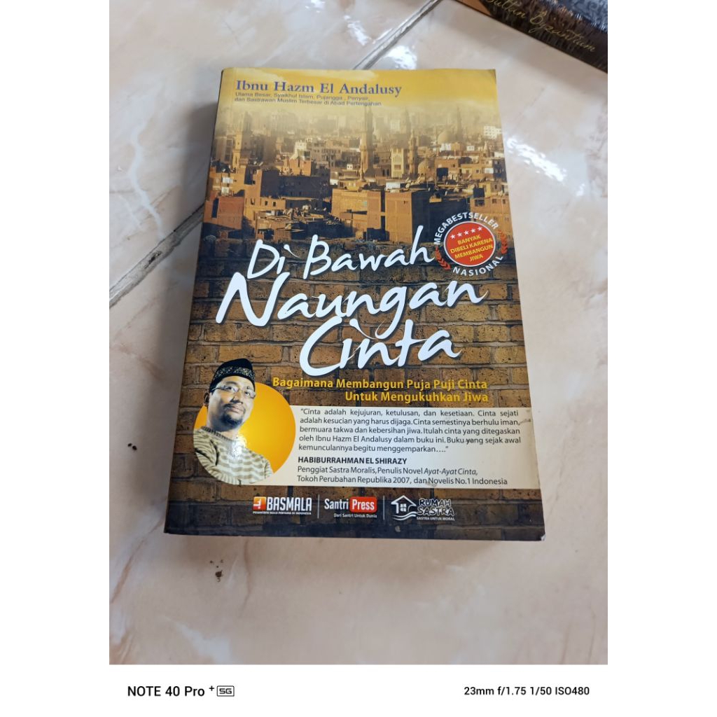 Buku Di Bawah Naungan Cinta Original karya Ibnu Hazm el andalusy