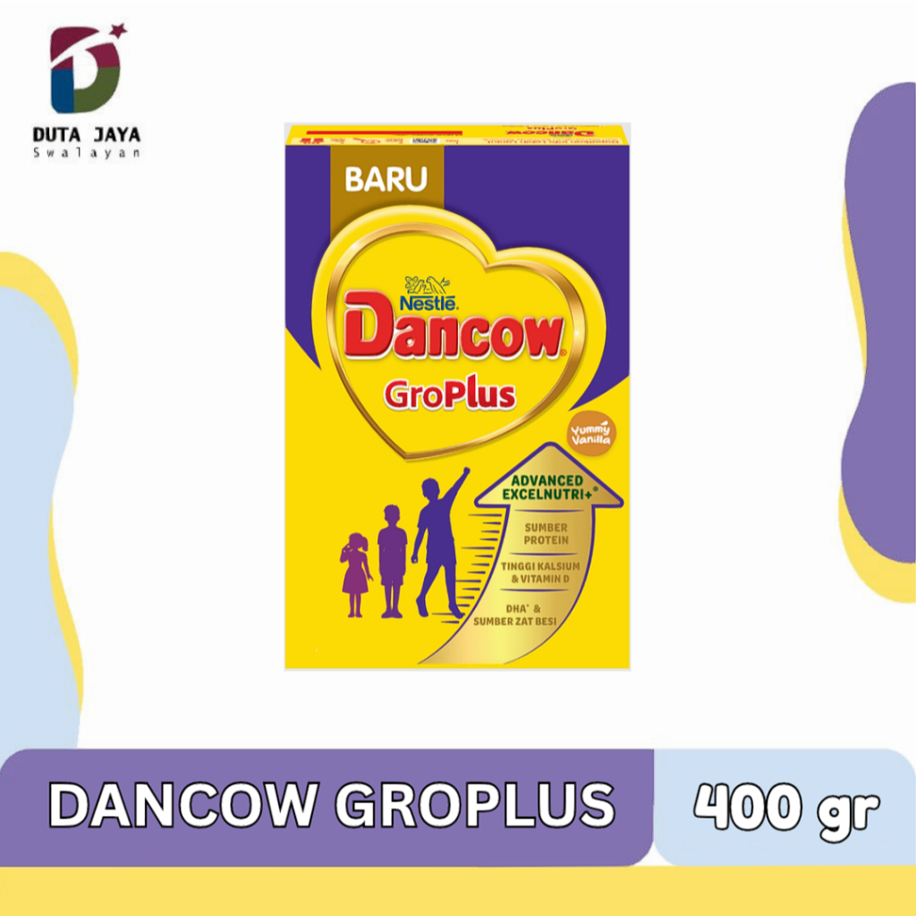 

Dancow GroPlus Susu Formula Susu Anak Penambah Berat Badan Yummy Vanila 400 gr