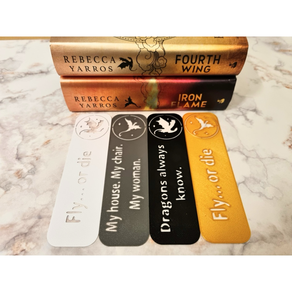 

Fourth Wing Bookmark | Pembatas buku Fourth Wing | Iron Flame Bookmark | rebecca Yarros