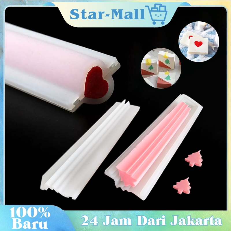 Cetakan Kotak Sabun Panjang Silikon Untuk Jelly Resin Fondant Coklat Pudding Kue Lilin Candle