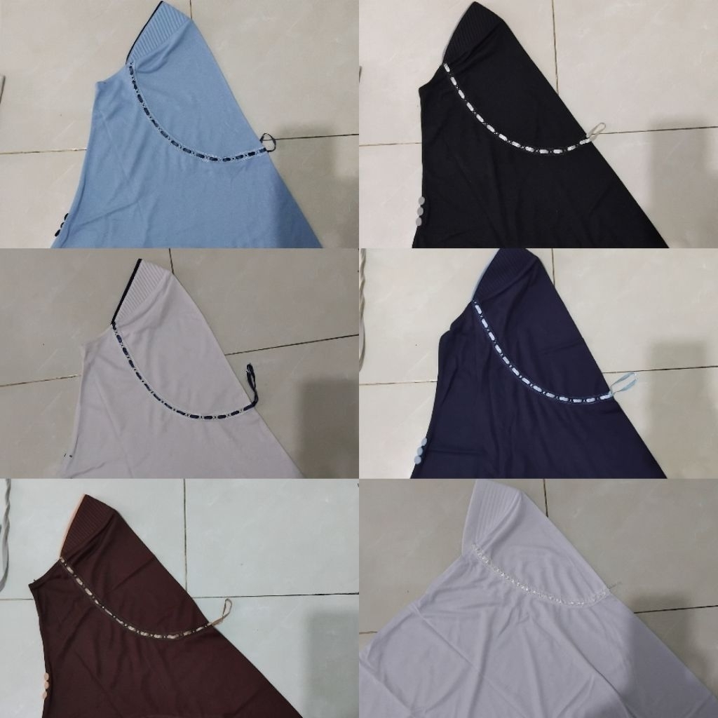 PL Kerudung sekolah/ibu-ibu Rabbani/Non rabbani kerudung bergo hitam putih coklat biru hijab instan