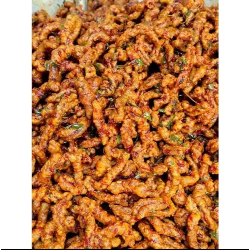 

USUS KRISPI/KRIPIK USUS 500 GRAM / usus krispi pedas bumbu pedas daun jeruk