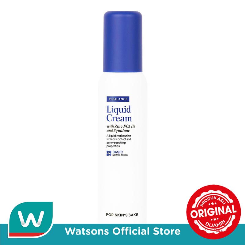 For Skin’s Sake Liquid Cream Moisturizer with Zinc PCA 1% & Squalane 100ml