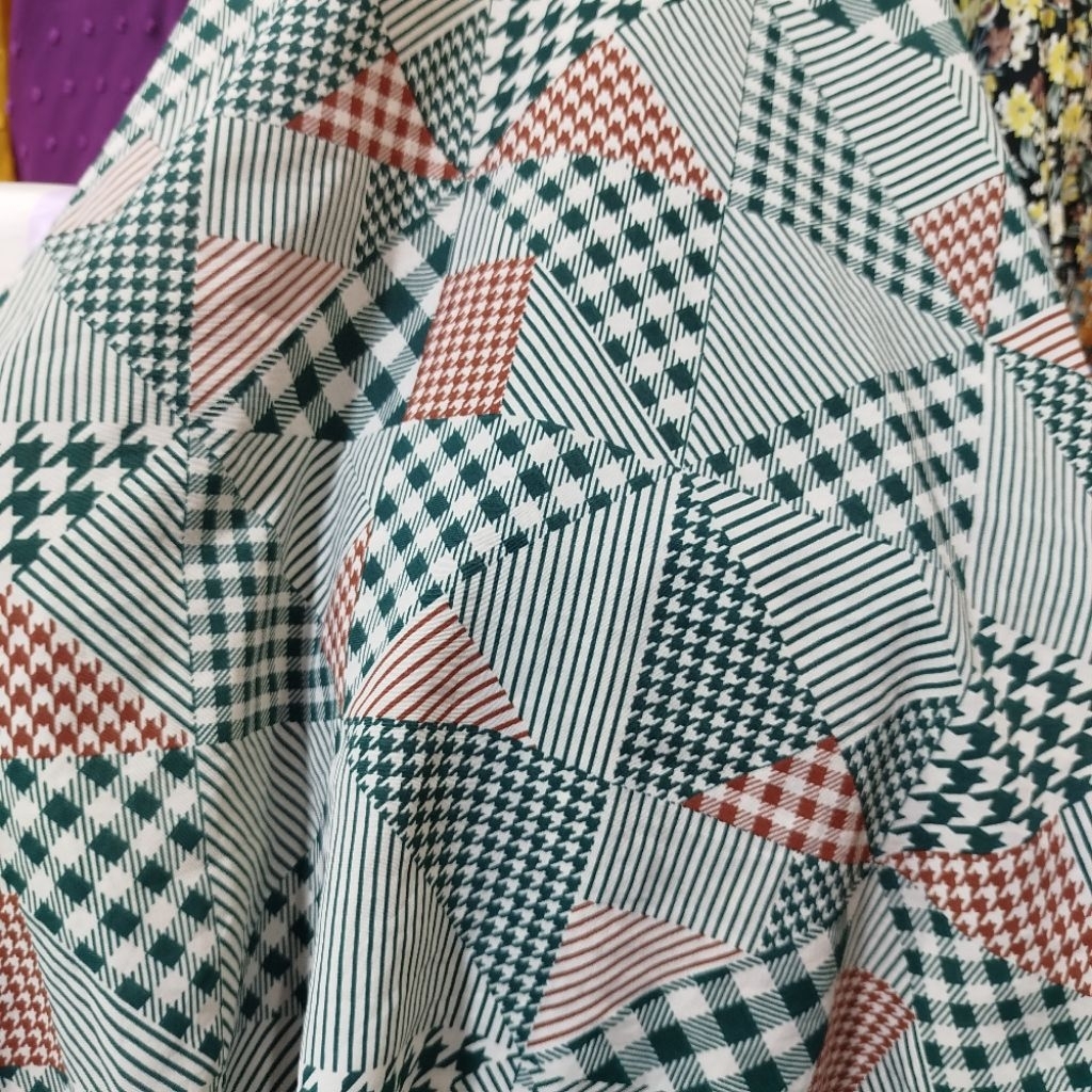 Bahan Wolfis Motif - Kain Wolfis Import - Bahan Wolfis - Kain Wolfis - Kain Meteran - Bahan Eceran -