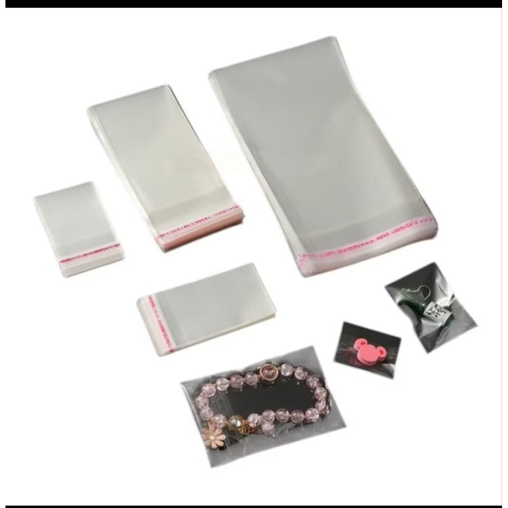 

Plastik OPP Lem Bening Transparan Isi 100 Lembar 6×10, 7×15, 7×22, 8×12, 8×15, 10×15 Plastik Opp Seal