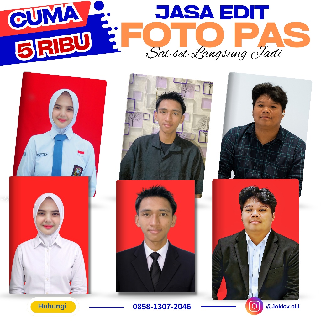 Jasa Edit Pas Foto Jas Pria Dan Wanita | Edit Background Ubah Foto Kemeja Putih Formal Ganti Warna K