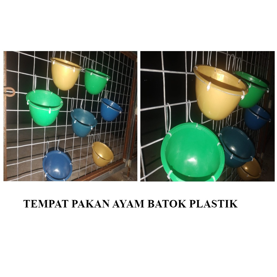 TEMPAT MAKAN AYAM BULAT BAHAN PLASTIK