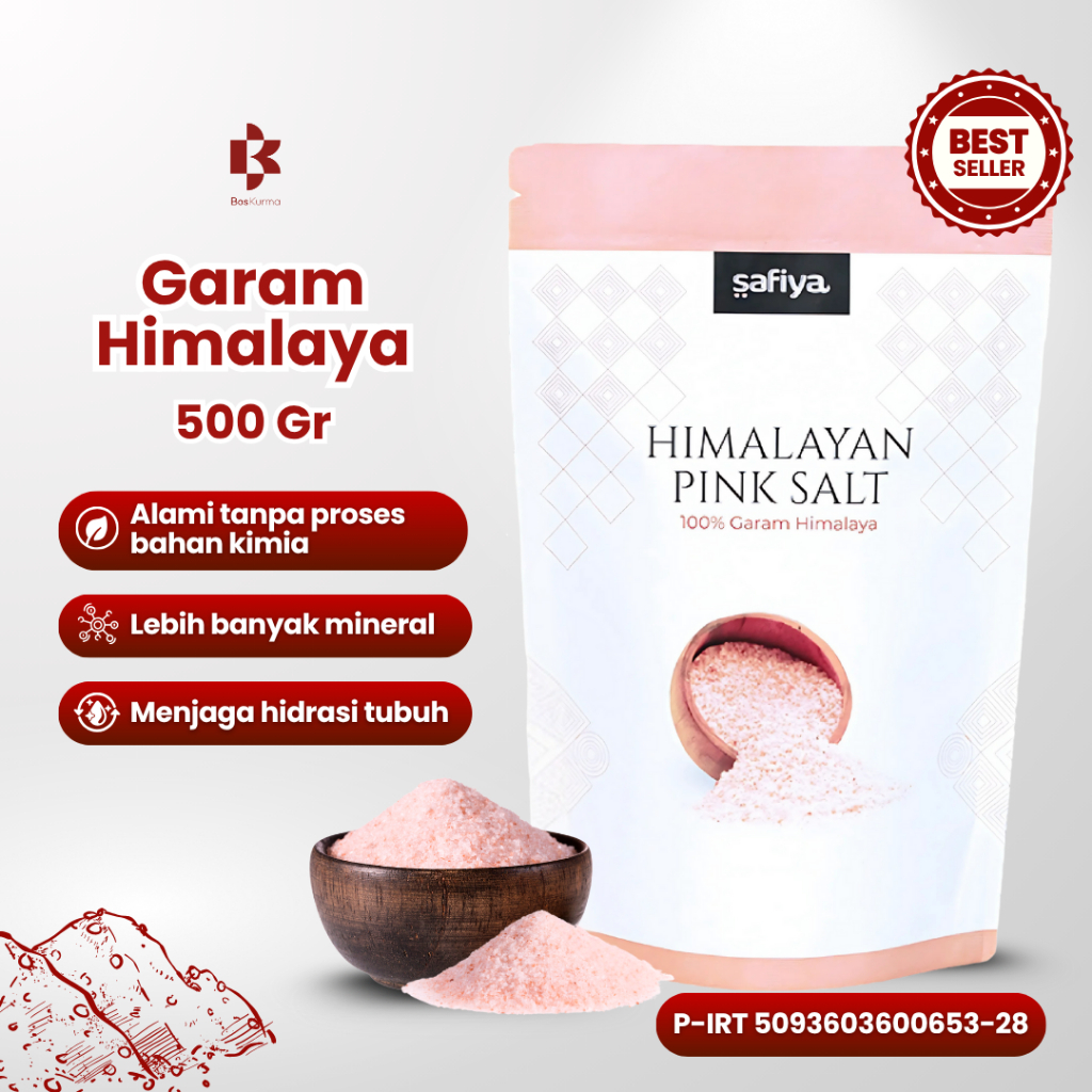 

Garam Himalaya 500 Gr - Himalaya Pink Salt Original Safiya