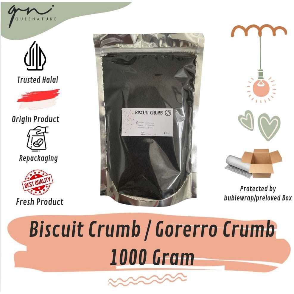

Bicuit Crumb / Gorerro Crumb / Goodrich Crumb / Oreo Crumbs / Kemasan 1KG, 500Gram, 250Gram