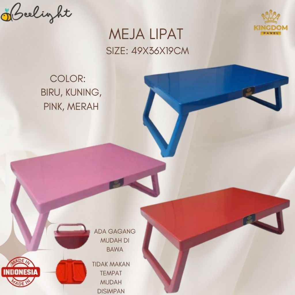 MEJA LIPAT KINGDOM PLASTIK / MEJA MAKAN ANAK / MEJA LESEHAN / MEJA BELAJAR ANAK / MEJA MAIN ANAK