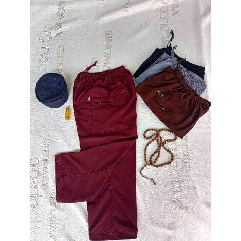 Celana Sirwal Pangsi Komprang Viral & Terlaris Muslim Anak Laki-laki Usia 4 - 14 Tahun - Warna Merah