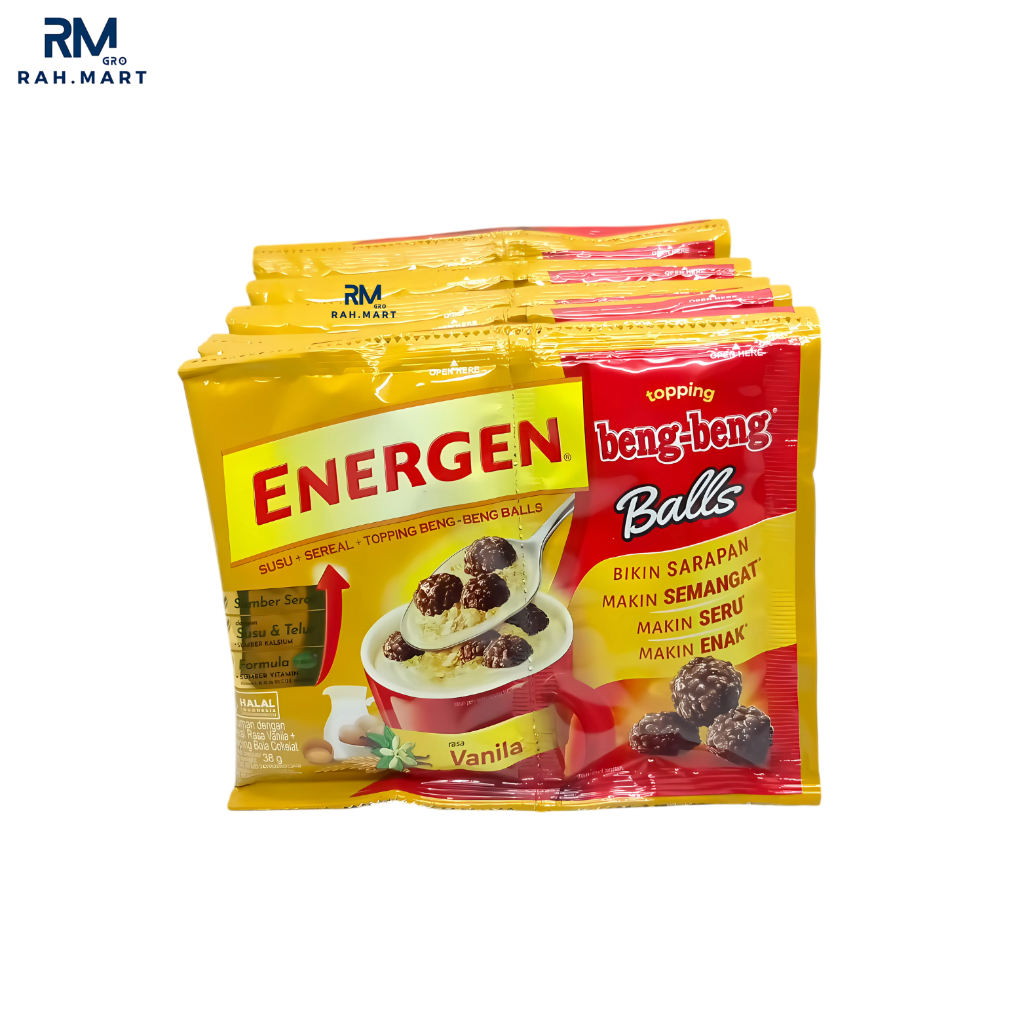 

Energen Topping Beng Beng Balls Sereal Vanila Sachet 38gr (Isi:10)