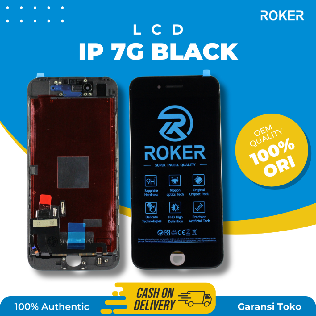ROKER LCD IPHONE 7 FULLSET LCD TOUCHSCREEN ORIGINAL 100% BY ROKER