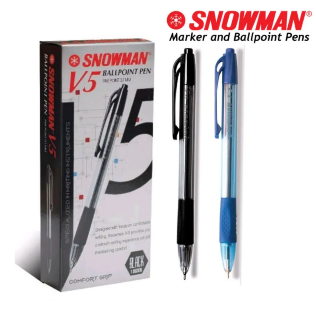 

Snowman V5 Pensil Tangan Bola Point/Pulpen Snowman V-5 - 0.7 mm