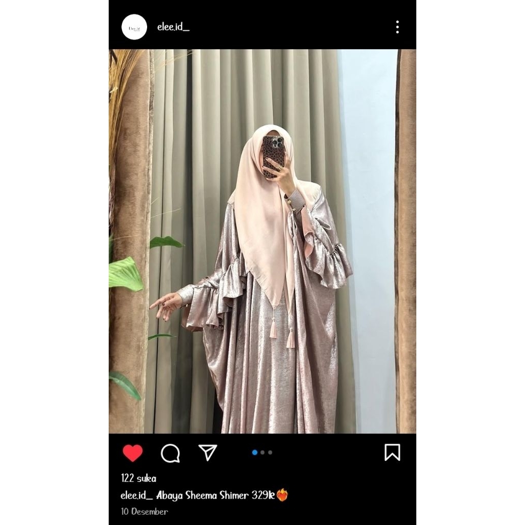 Abaya Sheema Shimer Milo By Elee.id