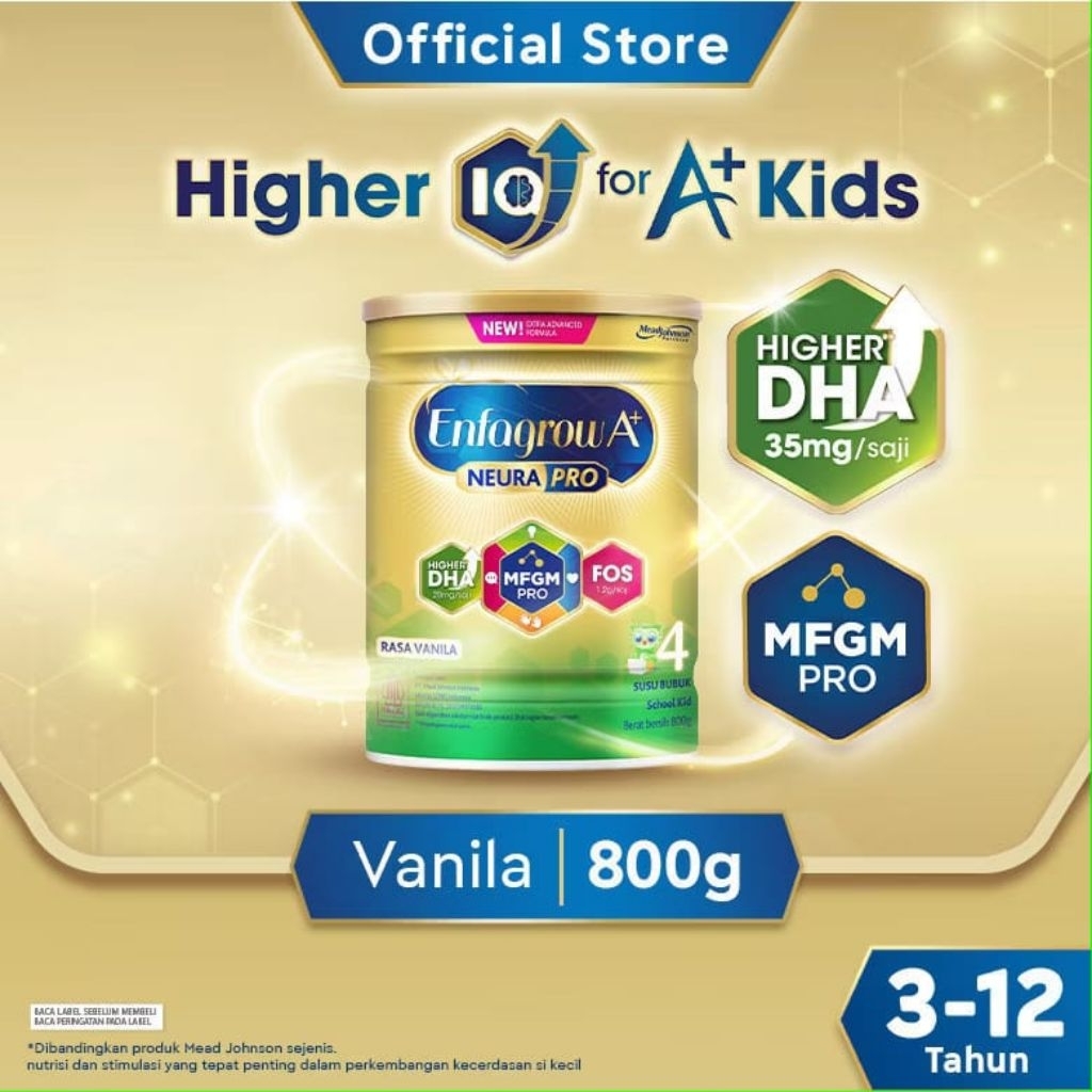 

Enfagrow A+ 4 Susu Formula Anak 4 Rasa Vanila 800gram