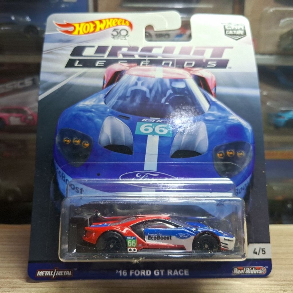 Hot Wheels 16 Ford GT Race - Circuit Legends - Premium