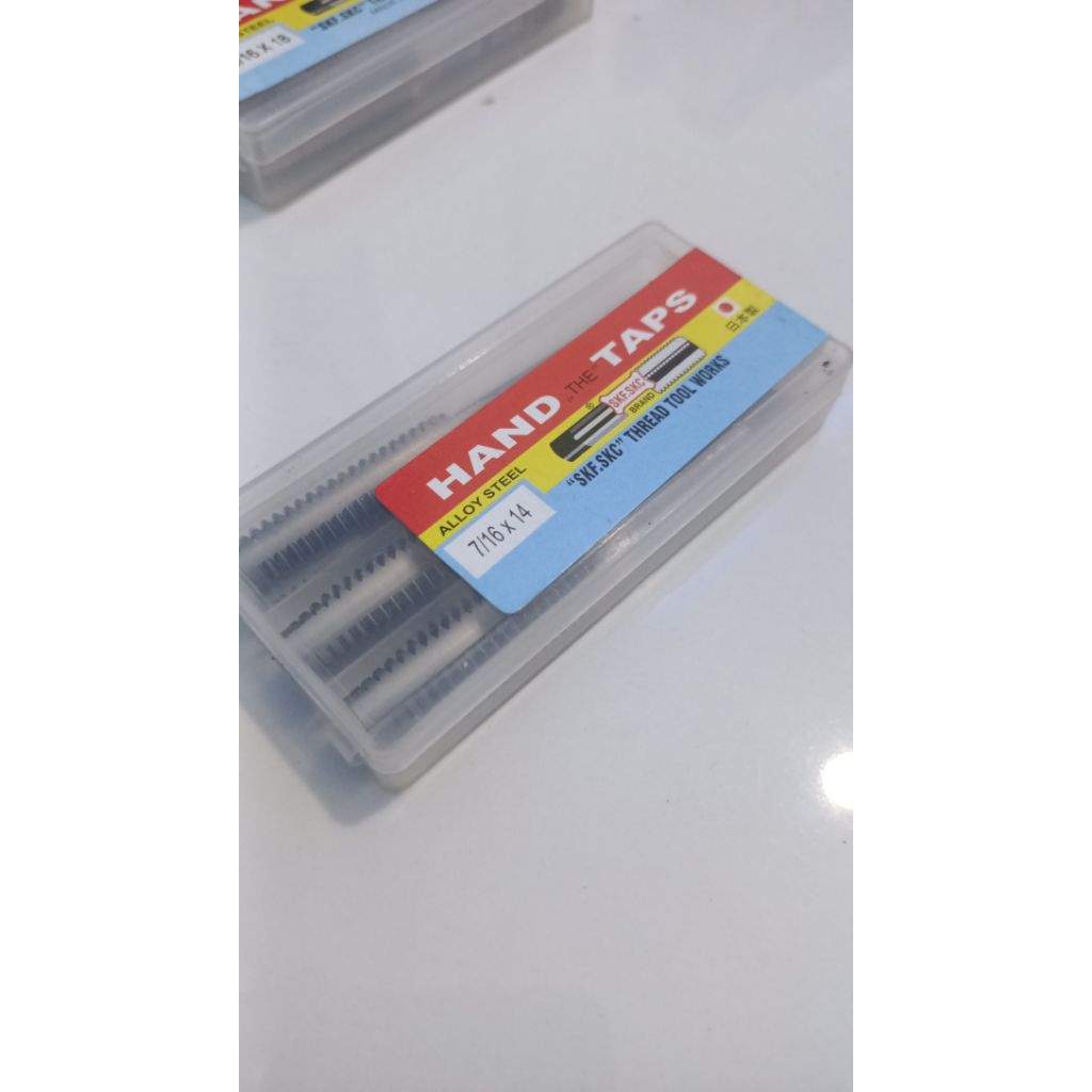 SKC Mata Hand Tap UNC M 7/16 X 14 Set 3pcs SKF.SKC Alat Tap Tangan Manual untuk Membuat Ulir Drat Be
