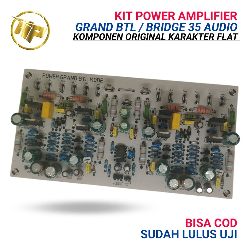 NUR PCB - Kit power amplifier grand btl - kit grand btl - kit grand bridge - kit power amplifier btl