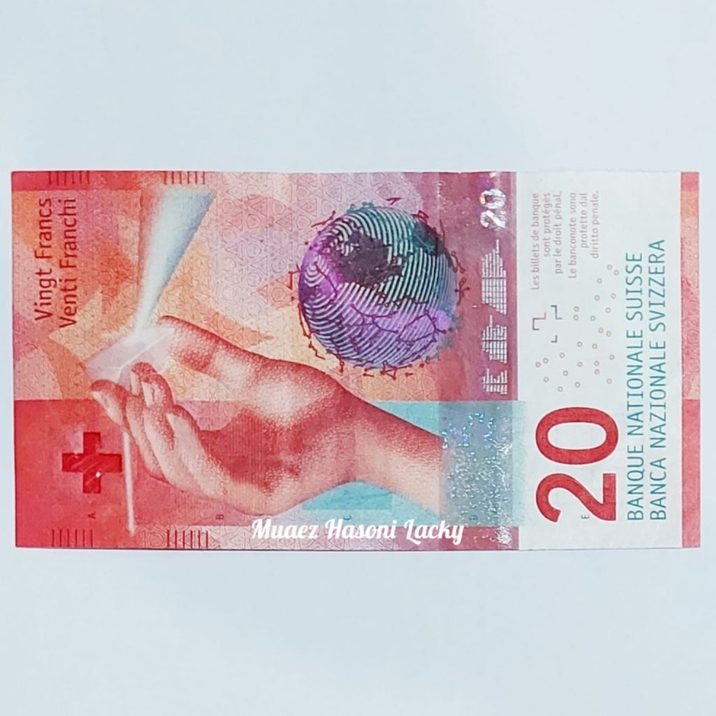 Franc Swiss Uang Asing Pecahan 20 Franc